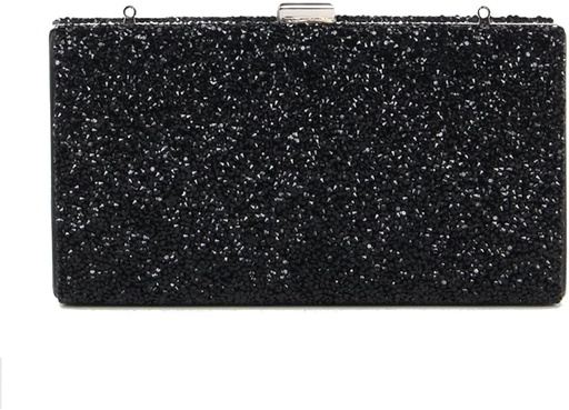 [A1080] Pochette pierres brillantes noire - A1080