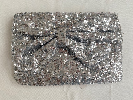 [A1082] Sac argenté noeud - A1082