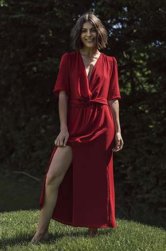 GACE - Robe Midi rouge - T38 - C03396