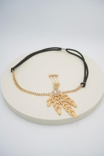 [A1092] Années 20 - headband noir et doré - A1092