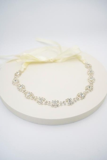 [A1095] Années 20 - headband blanc et strass - A1095