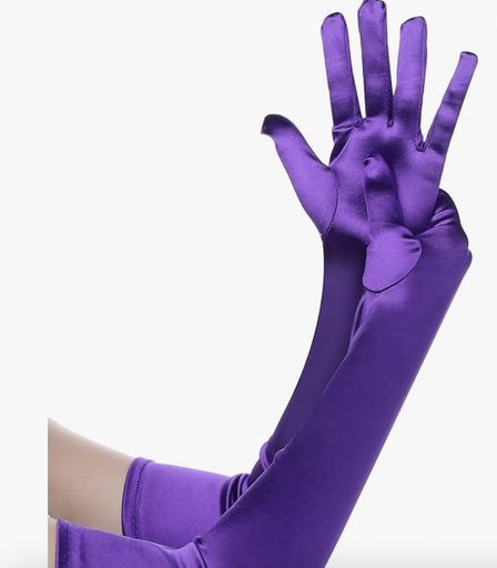 [A1122] Années 20 - Longs gants mauves - A1122