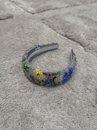 [A1138] Becksondergaard - Headband sequins perles multicolores végétale - A1138