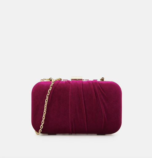 [A1202] Sac velours fuchsia - A1202