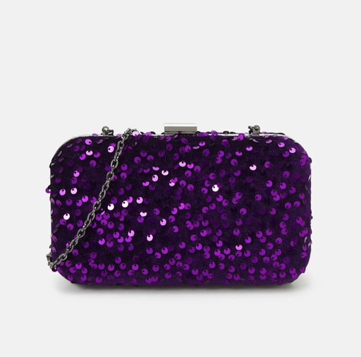 [A1207] Sac sequins mauve - A1207