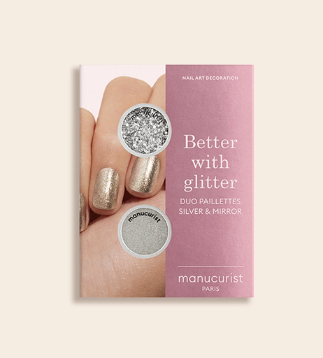 Coffret : Duo Paillettes SILVER & MIRROR -  Manucurist