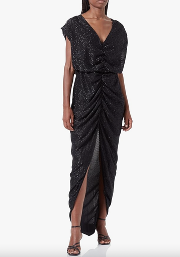 [C03401] JUST CAVALLI - Robe noire irisée - C03401