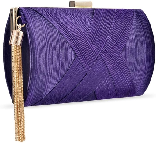 [A1222] Sac satin mauve- A1222