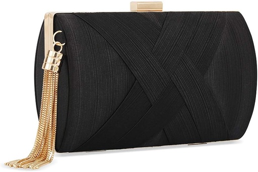[A1223] Sac satin noir- A1223