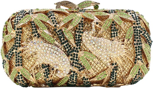[A1231] Sac strass oiseaux verts - A1231