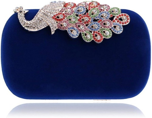 [A1234] Sac velours bleu - A1234