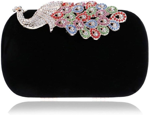 [A1235] Sac velours noir - A1235