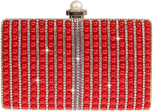 [A1237] Sac perlé rouge - A1237