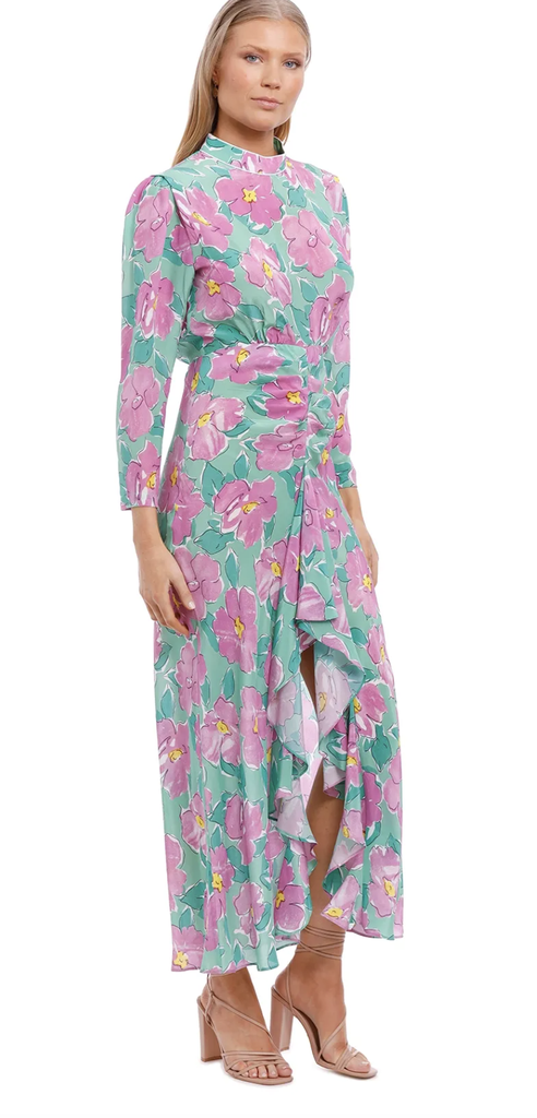 RIXO - Robe Longue Fleurie  - C02343