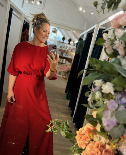 [C02451] Robe Maxi rouge - T42 - C02451