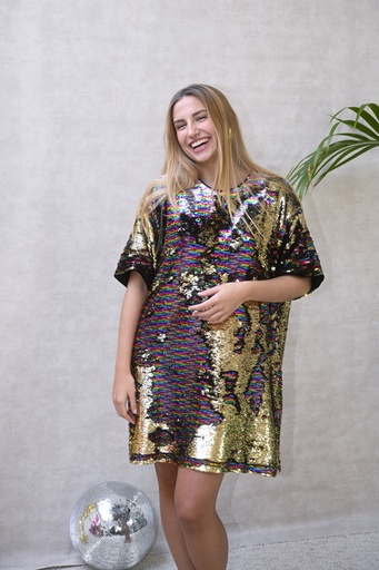 [C02479] MODETROTTER - Robe Mini multicolore OSCAR - T38 - C02479