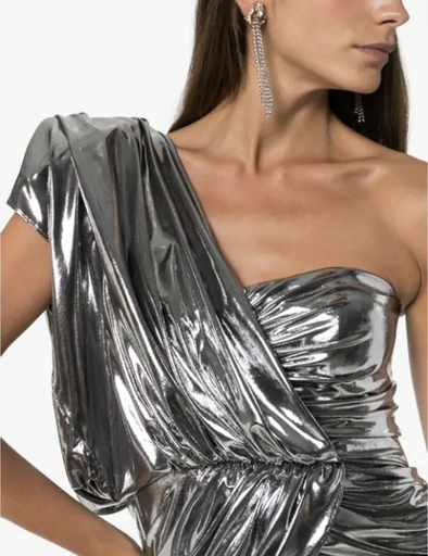 THE ATTICO - Robe Midi argentée  - C02488