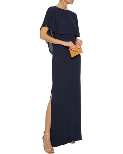 HALSTON HERITAGE - Robe Maxi bleue - T38 - C02533