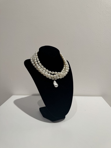 [A1270] LOC - Bijoux - Collier années 20 perles et strass - A1270