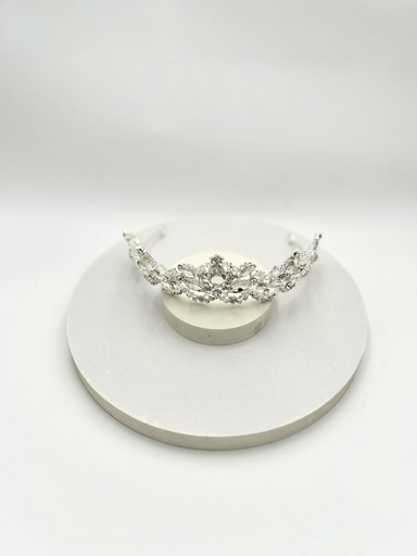 [A1284] Diadème Argenté strass - A1284