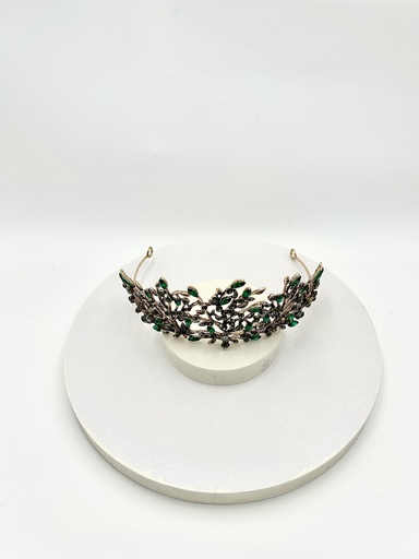 [A1285] Diadème vert strass - A1285