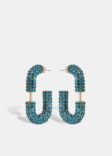 [A1295] LOC  - ESSENTIEL - BO strass turquoises - A1295