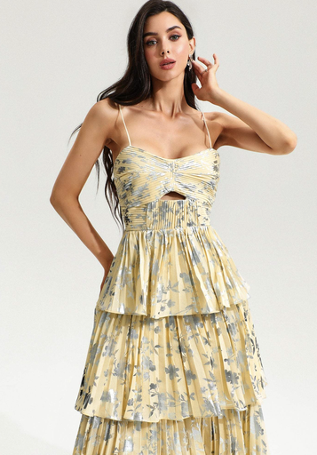 [C03451] Robe Midi à volants  - C03451