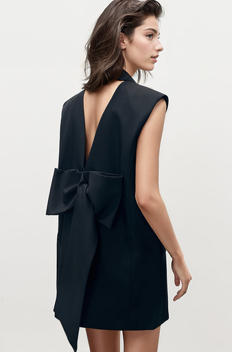 [C03466] Robe Mini blazer noire - T36 - C03466