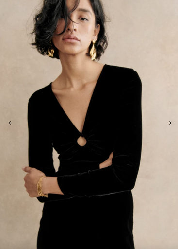 [C03468] SEZANE - Robe Midi Adja -T46 - C03468