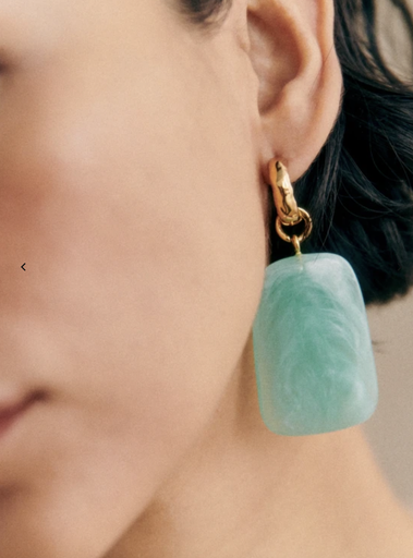 [A1306] LOC - SEZANE - Boucles d'oreilles Joao menthes - A1306