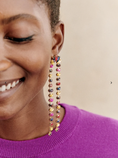 [A1309] LOC - SEZANE - Boucles d'oreilles Abby multicolor  - A1309