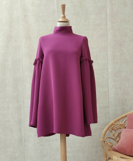 [C02594] OUD PARIS - Robe Mini mauve - T36 - C02594