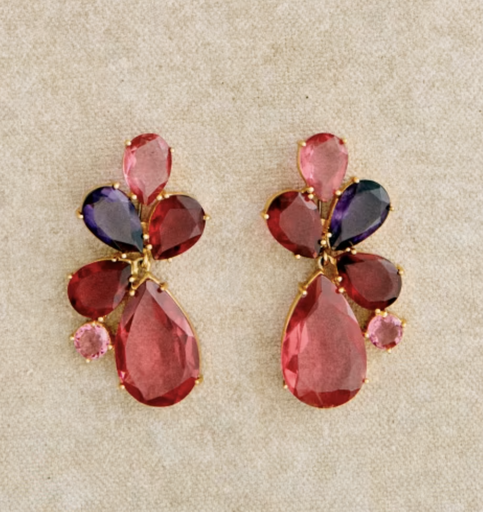[A1313] LOC - SEZANE - Boucles d'oreilles Miranda Roses - A1313