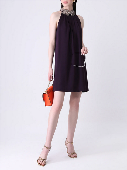 DIANE VON FURSTENBERG - Robe Mini noire - T40  - C03498