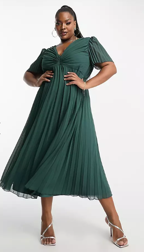 [C03508] Robe Midi verte - T46 - C03508