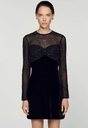 SANDRO - Robe Mini noire strass - T34 - C03511