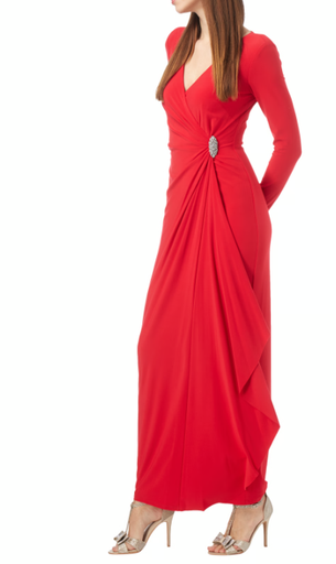 [C03517] RALPH LAUREN - Robe Maxi rouge - T34 - C03517