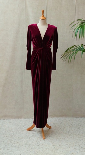 [C03527] LUXE - ALEXANDRE VAUTHIER - Robe Maxi velours  - T38 - C03527