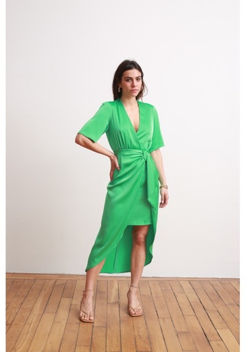 [C03533] Robe Midi verte - T36 - C03533