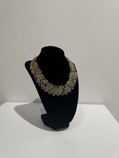 [A1351] LOC - Bijoux - Collier perles multicolores - A1351