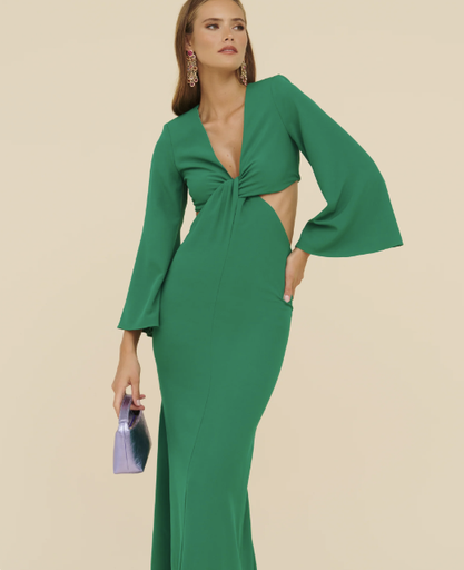 [C03556] LADY PIPA - Robe Maxi verte - T38 - C03556
