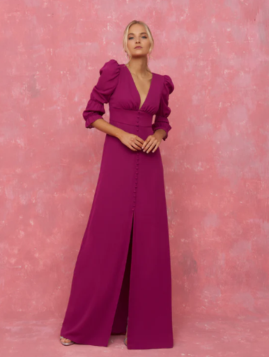 LADY PIPA - Robe Maxi mauve - T42 - C03570