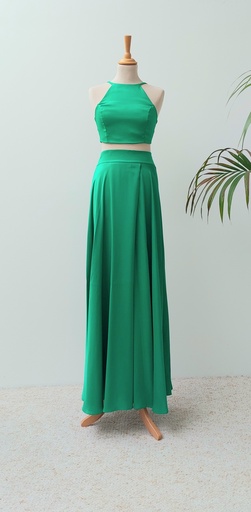 [C03573] Ensemble Haut et Jupe vert - T34/36 - C03573
