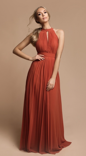 [C03581] Robe Maxi terracotta - T40 - C03581