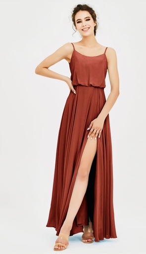 [C03583] Robe Maxi terracotta - T38 - C03583