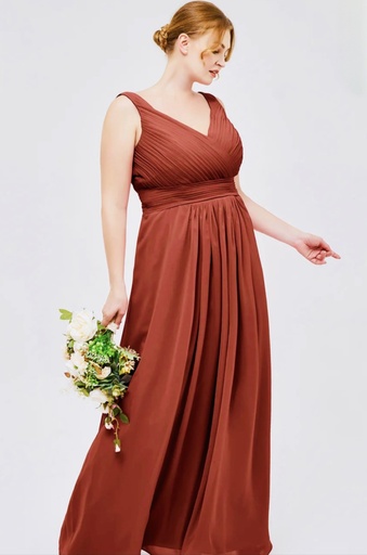 [C03584] Robe Maxi terracotta - T42 - C03584