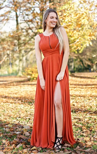 [C03585] Robe Maxi terracotta - T40 - C03585