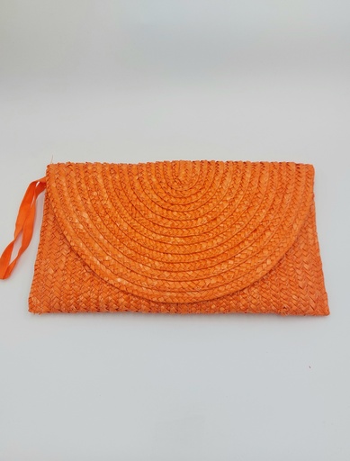 [A1382] Sac pochette osier orange - A1382