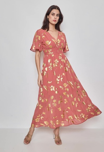 [C03596] Robe Midi terracotta - T42 - C03596
