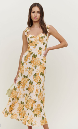 [C03614] REFORMATION - Robe Midi fleurie - T36 - C03614